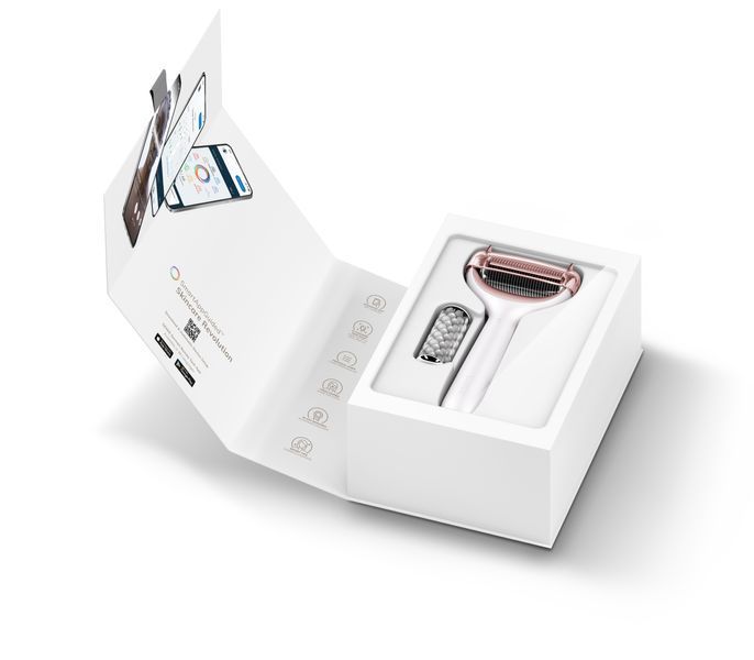 Электронный роллер для лица и тела с микроиглами GESKE MicroNeedle Face&Body Roller 8в1 starlight HB0198 фото