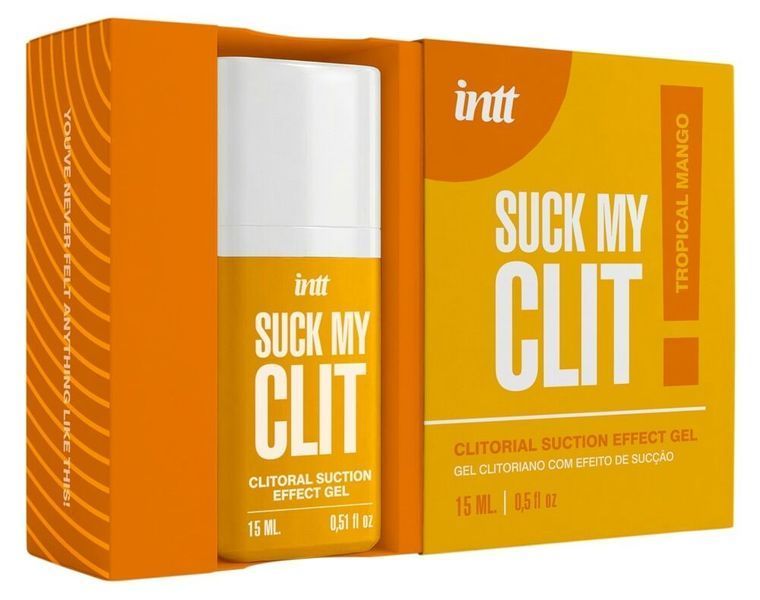 Смоктайзер для клитора Intt Suck My Clit Tropical Mango (15 мл), манго, гель с эффектом посасывания SX4003 фото