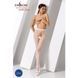 Сетчатые колготки-бодистокинги One Size, White, имитация трусиков, открытый доступ PSS019W фото 2