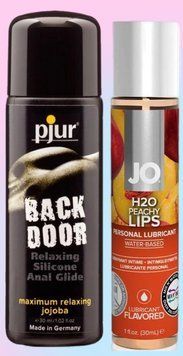 Набор лубрикантов pjur backdoor anal Relaxing jojoba silicone 30 мл + System JO Peachy Lips (30 мл) LB699 фото