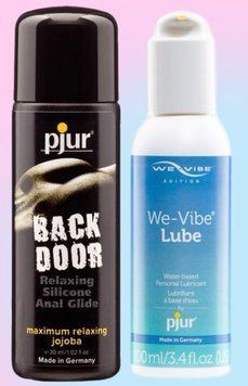 Набор лубрикантов pjur backdoor anal Relaxing jojoba silicone 30 мл + pjur We-Vibe Lube 100 мл LB849 фото
