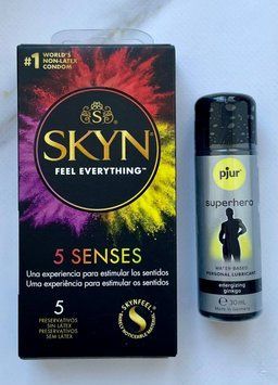 Набір SKYN 5 Senses + Стимулювальна змазка pjur Superhero glide 30 мл SOS1988 фото