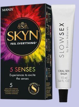 Комплект SKYN 5 Senses + Стимулювальний бальзам  Bijoux Indiscrets Slow Sex Oral sex balm SOS5454 фото