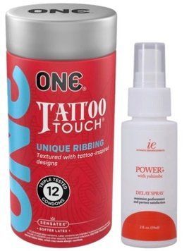 Набор из ONE Tattoo Touch Pack 12 шт + Пролонгатор Doc Johnson Power+with Yohimbe Delay Spray For Men (59 мл) SOS9444 фото