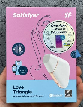 Вакуумний Satisfyer Love Triangle White з керуванням через інтернет SO3896 фото