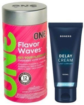 Набор из 12 шт ONE Flavor Waves + Пролонгатор Boners Delay Cream 100 мл SOS9317 фото