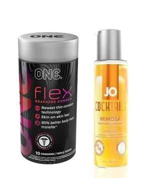 ONE Flex 10 шт. + Лубрикант на водній основі System JO Cocktails (60 мл) SOS6377 фото
