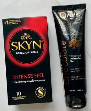 Комплект Skyn Intense Feel 10 шт - Лубрикант ORGIE LUBE TUBE шоколад, 100 мл SOS2923 фото