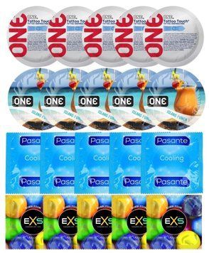 Набір 20 шт ONE Tattoo Touch + ONE Island Punch + Pasante Cooling + EXS BUBBLEGUM SOS7253 фото