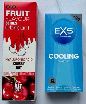 Набор EXS Cooling 12 шт. - Лубрикант OLO со вкусом вишни 120 мл. SOS3598 фото