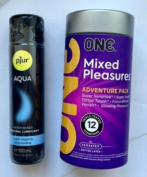 Комплект ONE Mixed Pleasures 12 шт + Лубрикант pjur Aqua 100 мл SOS2038 фото