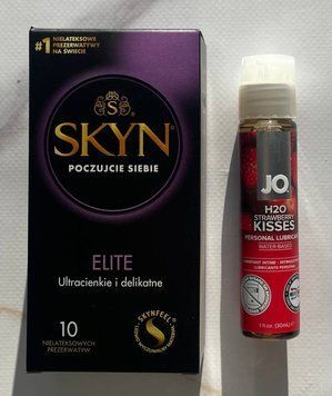Комплект SKYN Elite 10шт +  Змазка System JO H2O &mdash; Strawberry Kiss (30 мл) SOS2138 фото