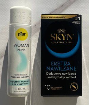 Комплект SKYN Extra Lube 10шт + Смазка на водной основе pjur Woman Nude 100 мл SOS2188 фото