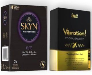 SKYN Elite, 24 шт + Intt Vibration Vodka (15 мл) SOS7003 фото