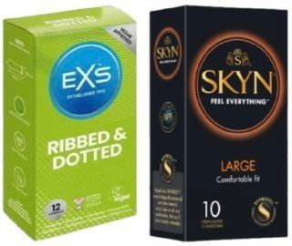 Набор с SKYN Large (10 шт) + EXS Ribbed & Dotted (12 штук) SOS8031 фото