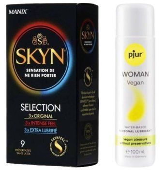 Комплект Skyn Selection 9 шт + Pjur Woman Vegan 100 мл SOS13156 фото