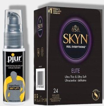 SKYN Elite 24 шт + Пролонгатор pjur Superhero Serum 20 мл SOS5745 фото
