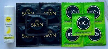 Набор SKYN Original 5шт + EXS Extreme 5шт + Лубрикант pjur Woman Vegan 30 мл SOS3548 фото