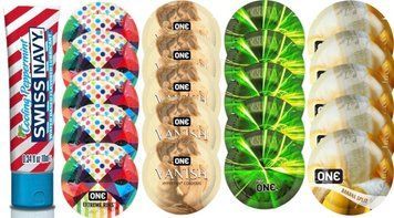 Набор из SwissNavy CoolingPeppermint 10мл + ONERibs + ONE Vanish + ONE Glowing + ONEBanana SOS8622 фото