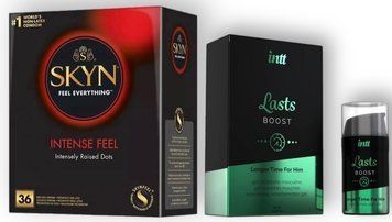 Набір з SKYN Intense Feel (36 шт) + Пролонгатор Intt Lasts (15 мл) SOS8983 фото