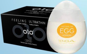 Набор OLO - ультратонкий -001 (10 штук) + Лубрикант Tenga Egg Lotion (65 мл) SOS4490 фото