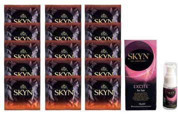 Комплект Skyn Warming 15 шт + SKYN Excite Orgasmic Gel for Her  SOS14524 фото