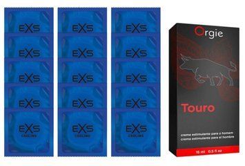Комплект EXS Cooling 15 шт + Orgie TOURO Cream (15 мл)  SOS14574 фото