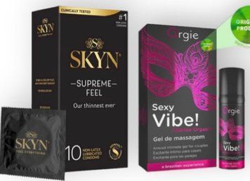 Skyn Supreme Feel 10 шт + SEXY VIBE вібрація + посилення оргазму, 15 мл ORGIE SOS7103 фото