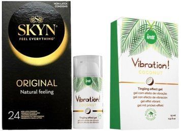 Набір з SKYN ORIGINAL 24 шт + Рідкий вібратор Intt Vibration Coconut Vegan (15 мл) SOS10004 фото