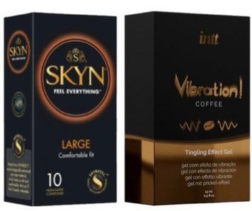 SKYN Large 10 шт + Intt Vibration Coffee (15 мл) SOS7053 фото