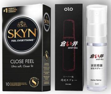 Набір з SKYN Close Feel (10 шт) + Пролонгатор OLO 5 мл Satisfy Well SOS8933 фото