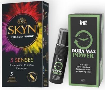 Набір з SKYN 5 Senses + Пролонгатор Intt Dura Max Power (12 мл) SOS8847 фото