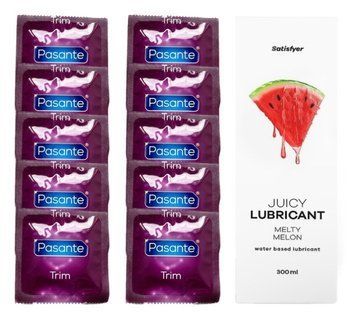 Комплект Pasante TRIM 10шт. + Лубрикант Satisfyer Juicy Lubricant Melty Melon 300 мл SOS11703 фото