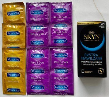 Комплект Skyn Extra Lube 10 шт + Pasante Naturelle 6 шт + Pasante Ribs & Dots 8 шт SOS3020 фото