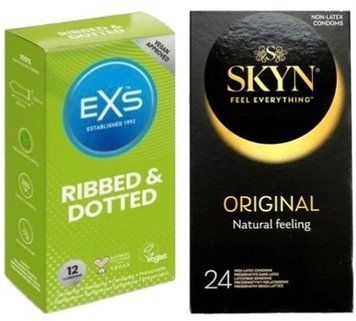 Набор с SKYN ORIGINAL 24 ШТ. + EXS Ribbed & Dotted (12 штук) SOS7932 фото