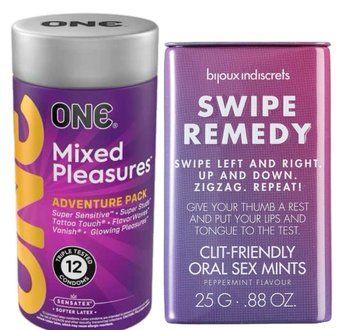 Комплект 12 шт ONE Mixed Pleasures + Мятные конфеты Bijoux Indiscrets Swipe Remedy SOS6138 фото