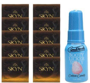 Комплект SKYN Passion Daiquiri 10 шт + Doc Johnson GoodHead Booty Licker Spray Cotton Candy (29 мл) SOS13656 фото