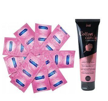 Pasante Sensitive Feel 20 шт и Лубрикант Intt Cotton Candy &ndash; 100 мл SOS951 фото