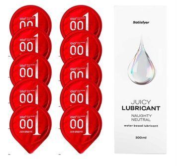 OLO Warming 10 шт. + Лубрикант Satisfyer Naughty Neutral 300 мл SOS12504 фото