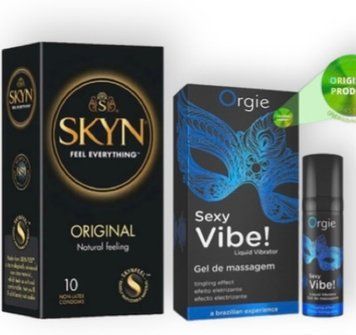 SKYN Original 10 шт + SEXY VIBE для чутливих, 15 мл ORGIE  SOS6819 фото