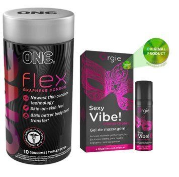 ONE Flex 10 шт+ Жидкий вибратор Orgie SEXY VIBE (15 мл) SOS6426 фото