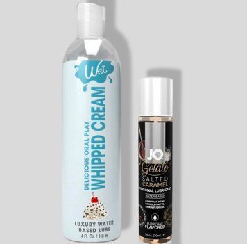 Wet Oral Play Whipped Cream (118 мл) + JO GELATO Salted Caramel (30 мл) LB799 фото