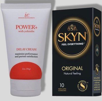 SKYN Original 10 шт + Пролонгатор Doc Johnson Power Delay Cream 56 г SOS5182 фото