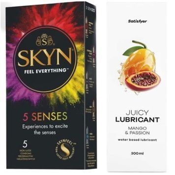 Набір Лубрикант Satisfyer Mango & Passion 300 мл + SKYN 5 Senses SOS12822 фото