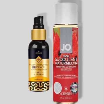 Sensuva Ultra Stimulating On Insane Butter Rum (57 мл) + JO Watermelon (60 мл) LB329 фото
