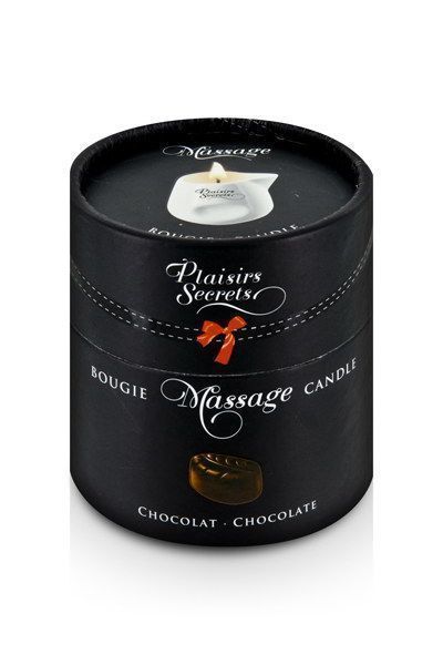 Массажная свеча Plaisirs Secrets Chocolate (80 мл), керамический сосуд SO1845 фото