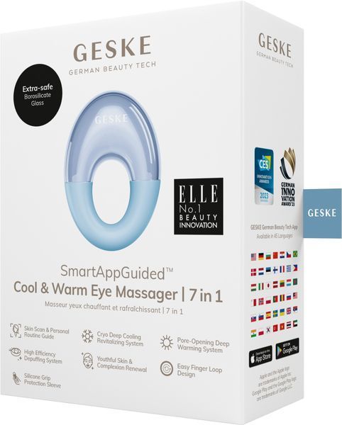 Масажер для очей GESKE Cool&Warm Eye Massager 7в1 aquamarine HB0307 фото