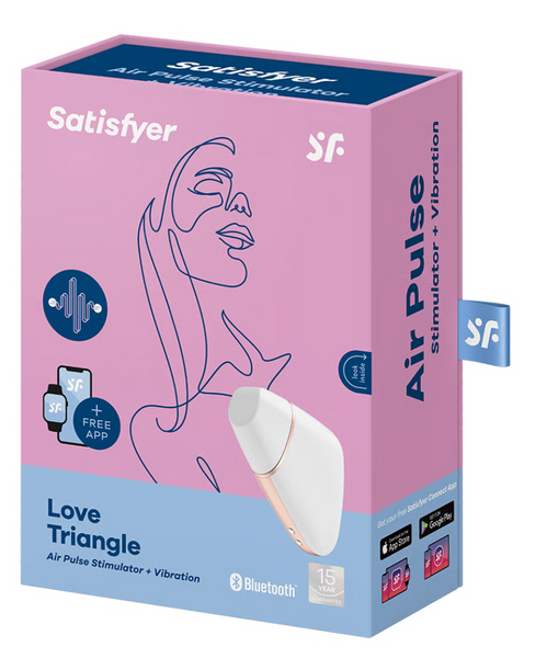Вакуумно-хвильовий кліторальний вібратор Satisfyer Love Triangle Connect App (білий) SO3896 фото