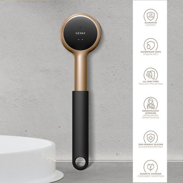 Звуковая светодиодная щетка для всего тела GESKE Sonic LED Full-Body Brush&Intensive Exfoliator 9в1 gray HB0386 фото