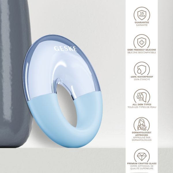 Масажер для очей GESKE Cool&Warm Eye Massager 7в1 aquamarine HB0307 фото